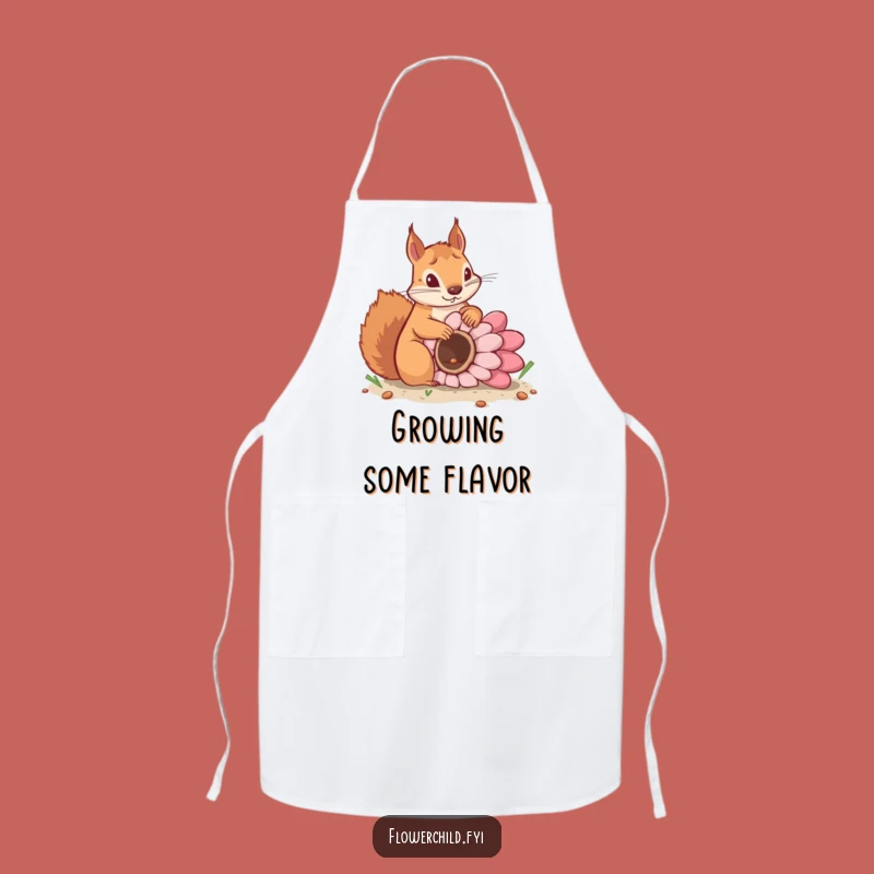 Determined Squirrel Planting Apron: Funny Kitchen Wear for Gardeners