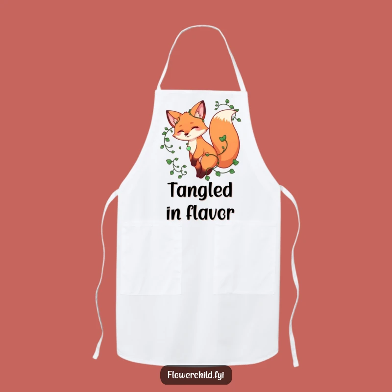 Funny Playful Fox Vines Apron - Kitchen Fun Gift