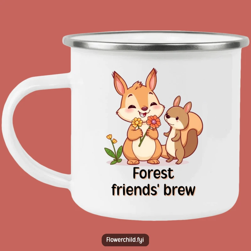 Funny Squirrel Camping Mug: Jovial Offering, Adventure Funny Gift