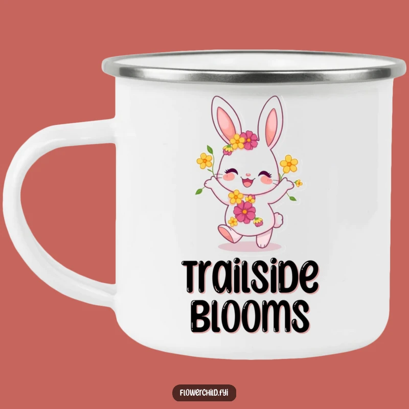 Funny Joyful Bunny Dancing Camping Mug: Cheerful Sips in Nature