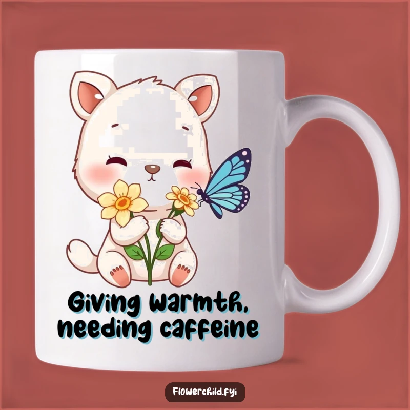 Funny Gentle Animal Flower Offering Mug: A Sweet Gift for Kind Hearts