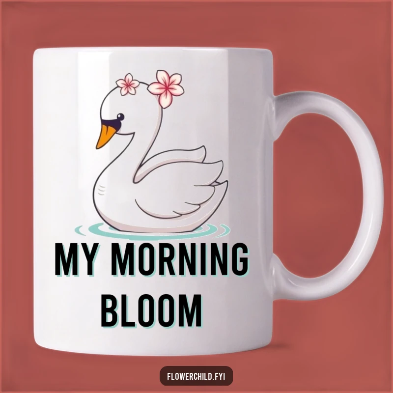 Funny Graceful Swan Flower Mug: A Whimsical Gift for Bird Lovers