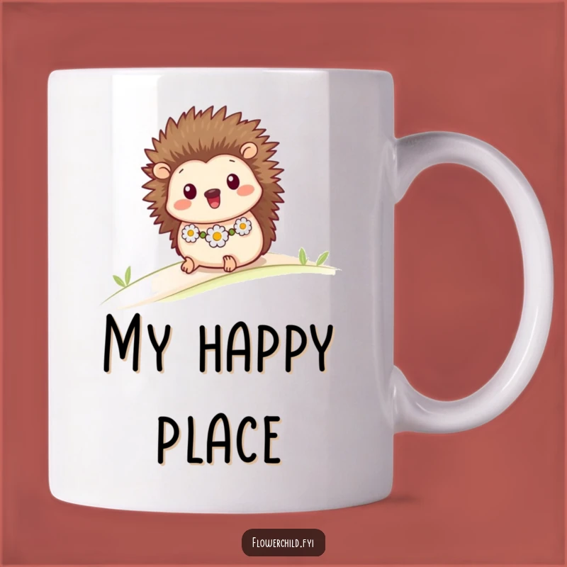 Funny Hedgehog Rolling Downhill Mug: Adorable Animal Gift for Joyful Mornings