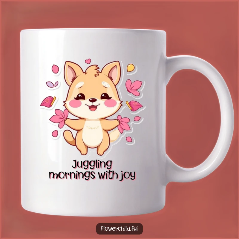 Funny Juggling Petals Animal Mug: A Playful Gift for Happy Souls