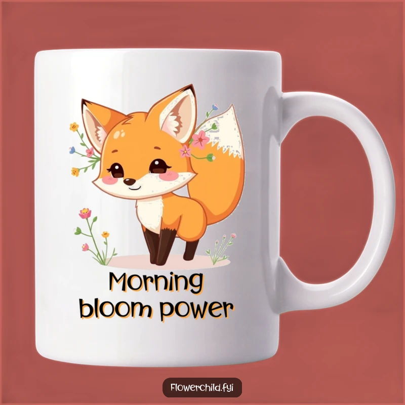 Funny Fox Wildflower Dance Mug - Playful & Whimsical Gift Idea
