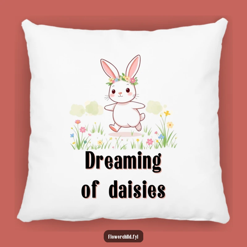Funny Bunny Meadow Pillow: Cuddle Up with Springtime Sweetness