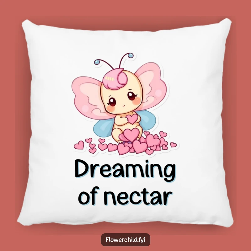 Funny Butterfly Hearts Pillow: Cozy Romantic Accent, Adorable Funny Gift!