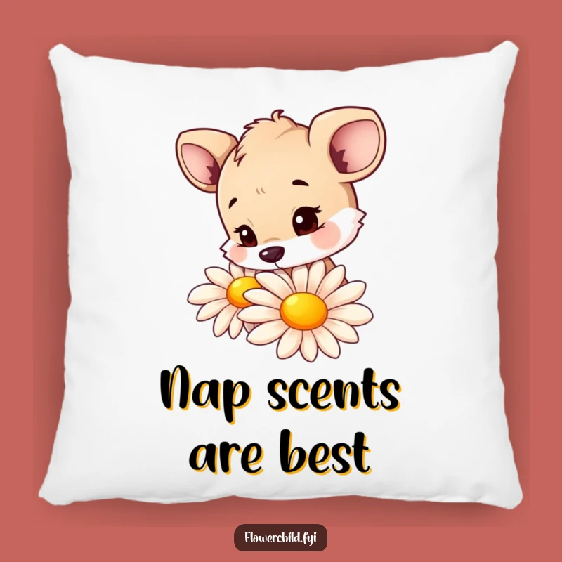 Funny Curious Animal Daisy Sniffing Pillow: Cozy Comfort and Nature's Wonder