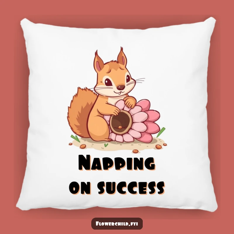 Funny Squirrel Seed Pillow: Determined Gardener's Cozy Comfort