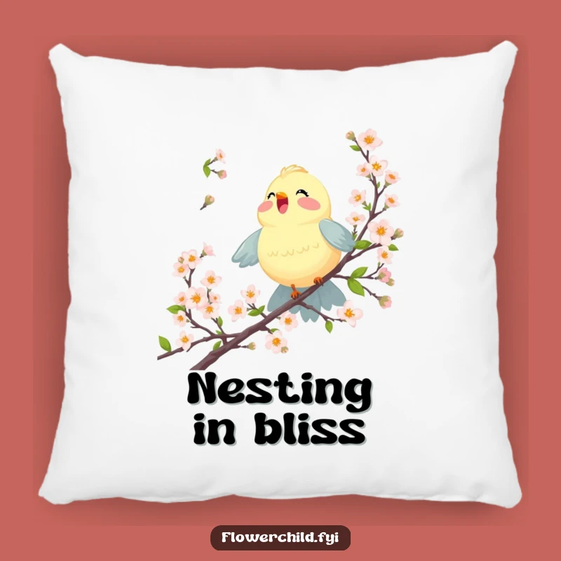 Funny Joyful Bird Pillow: Cozy Comfort with a Song