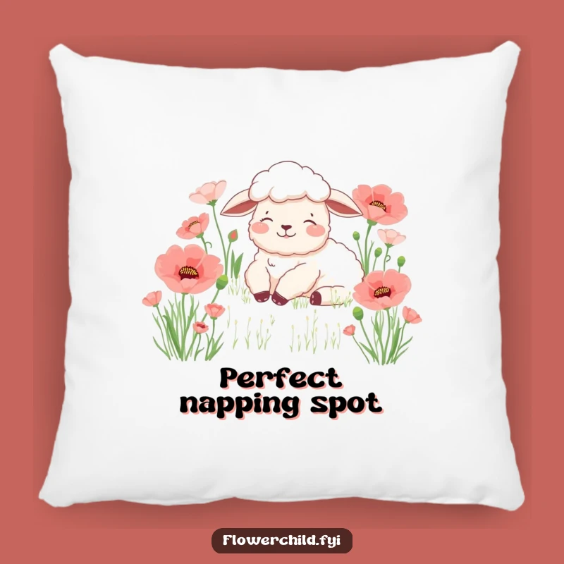 Funny Sheep Poppy Pillow: Cozy Up with Peaceful & Hilarious Comfort