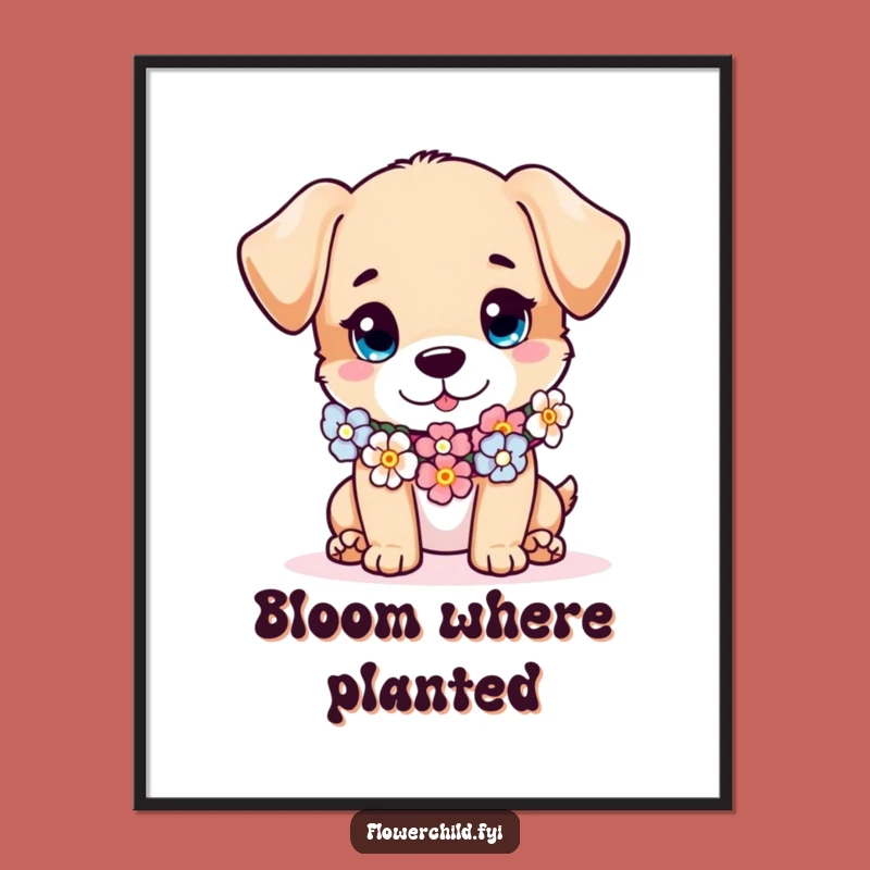 Funny Puppy Digital Print: Adorable Mischief Art for Your Walls