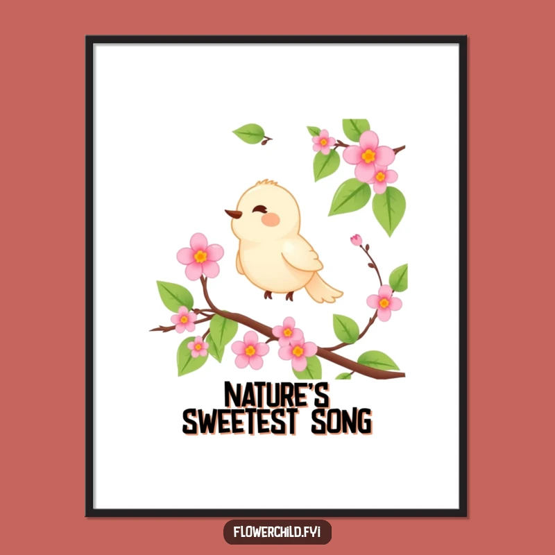 Funny Birdsong Digital Print: Instantly Add Serene Charm - A Perfect Digital Funny Gift!