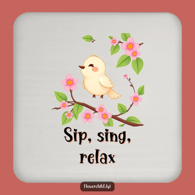 Funny Birdsong Coasters: Protect Surfaces with Serene Charm - A Chic Funny Gift!