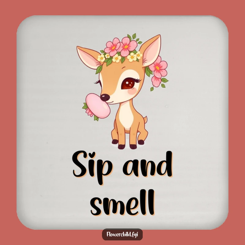 Funny Deer Coaster: Protect Surfaces with Woodland Elegance