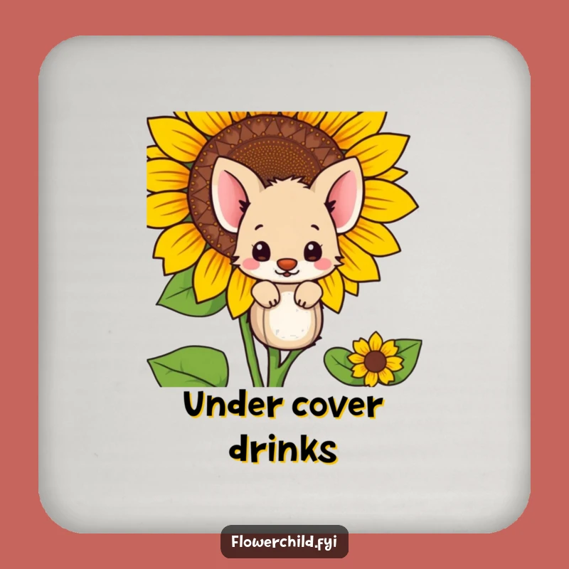 Funny Shy Animal Coaster: Bashful Protection for Your Drinks