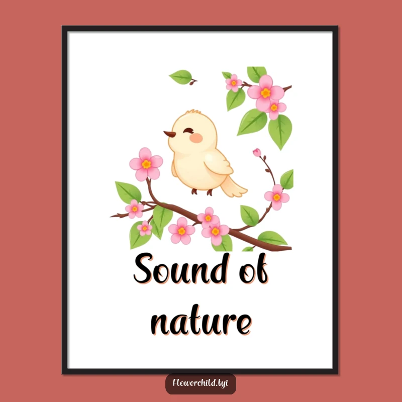 Funny Birdsong Poster: Serene Wall Art for a Peaceful Retreat - A Great Funny Gift!