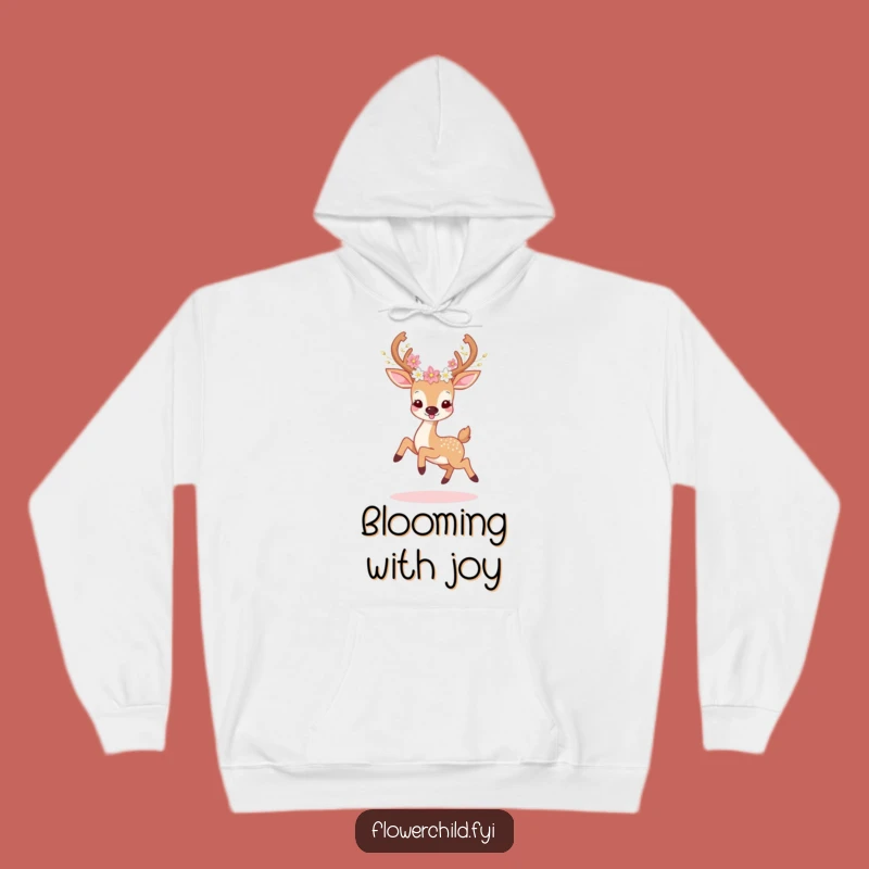 Funny Deer Flower Hoodie: Cozy Joy for a Hilarious Day