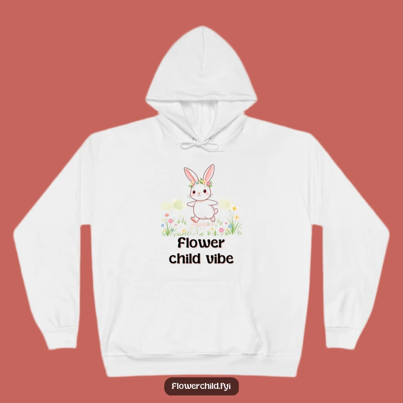 Cozy Funny Bunny Meadow Hoodie: Snuggle Up with Springtime Smiles