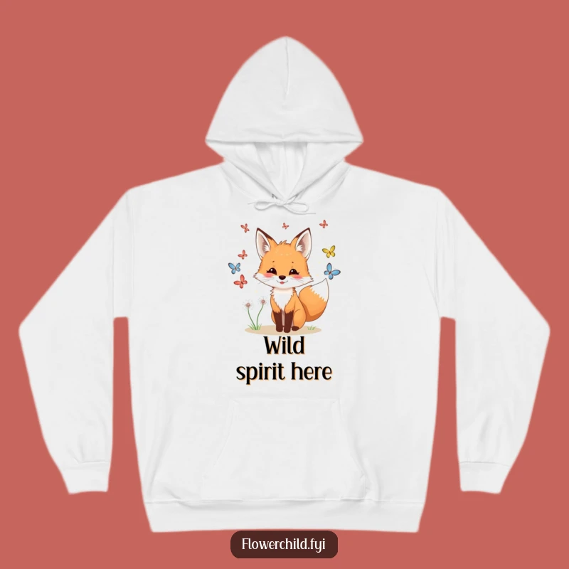 Cozy Funny Fox Butterfly Hoodie: Snuggle Up with Woodland Whimsy