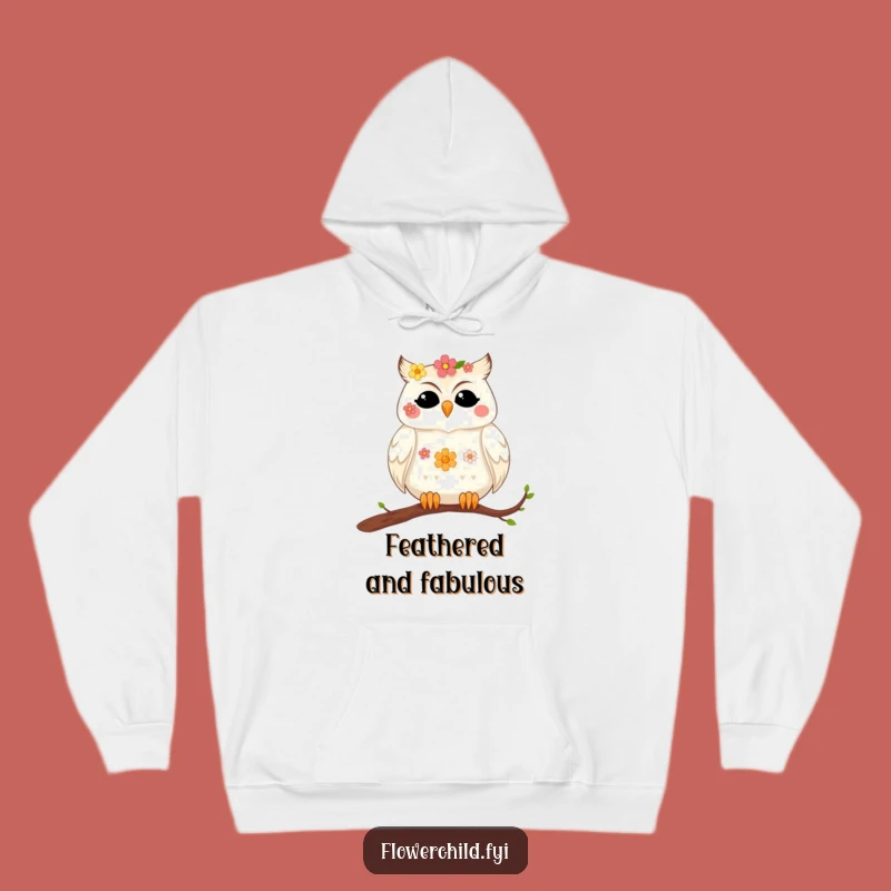 Cozy Funny Contented Owl Hoodie - Warm and Peaceful Nature Wear