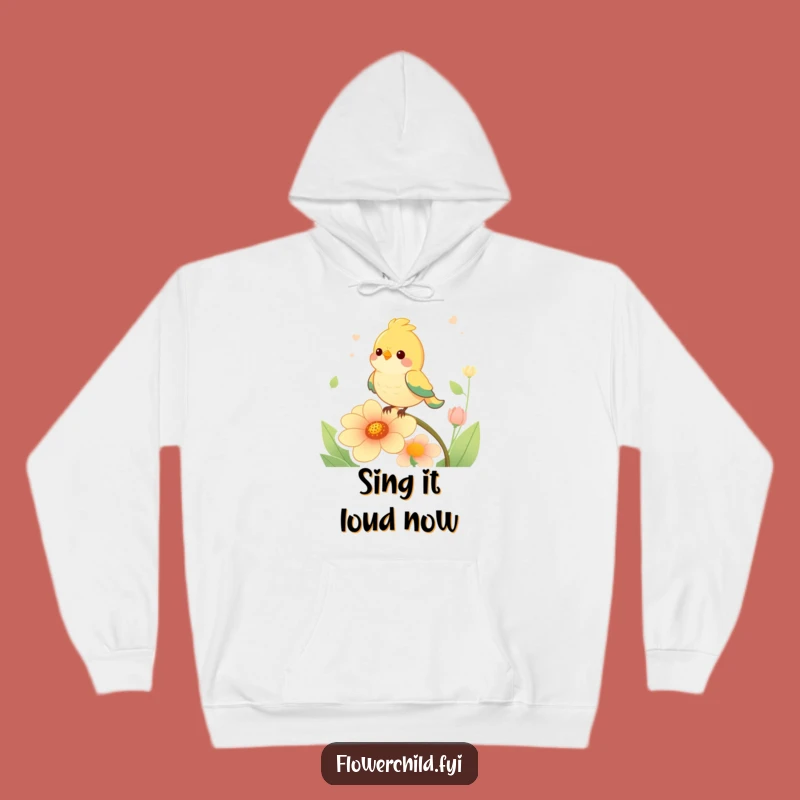 Funny Bird Singing Flower Hoodie: Cozy Comfort with a Quirk, Ideal Funny Gift