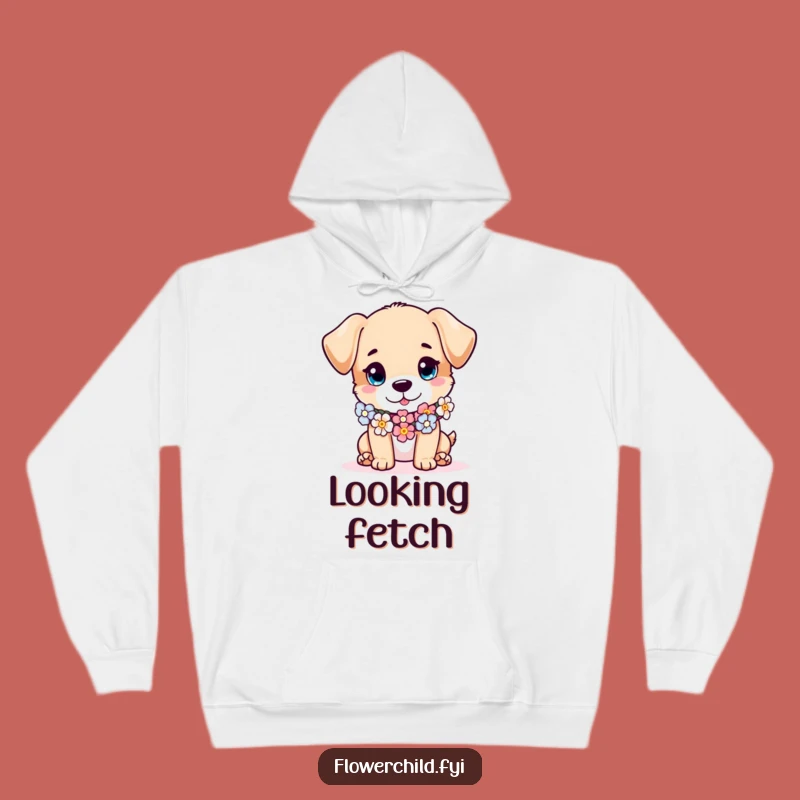 Funny Puppy Hoodie: Cozy Up with Floral Mischief
