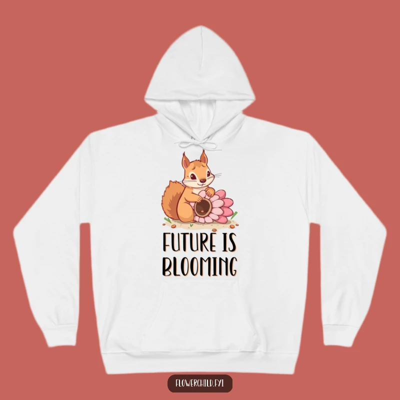 Cozy Funny Squirrel Hoodie: Determined Gardener Warmth & Motivation