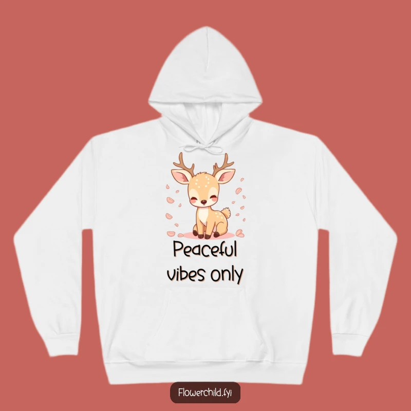 Funny Deer Petal Hoodie: Cozy Up in Serene Nature's Embrace as a Funny Gift