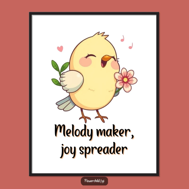 Free Printable Bird Wall Art - Joyful Song Downloadable Decor