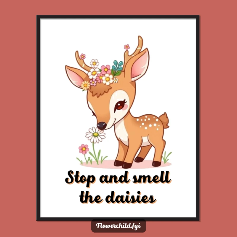 Funny Free Printable Wall Art: Curious Deer, Nature-Inspired Downloadable Decor