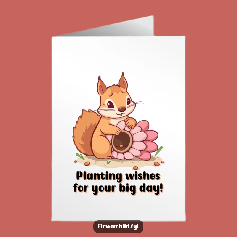 Free Printable Birthday Card: Squirrels Giant Seed Funny Downloadable Gift