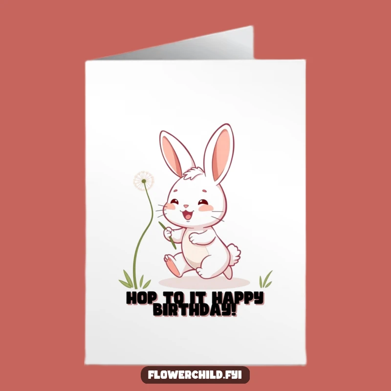 Free Printable Bunny Birthday Card: Funny Downloadable Gift for Hop-py Celebrations