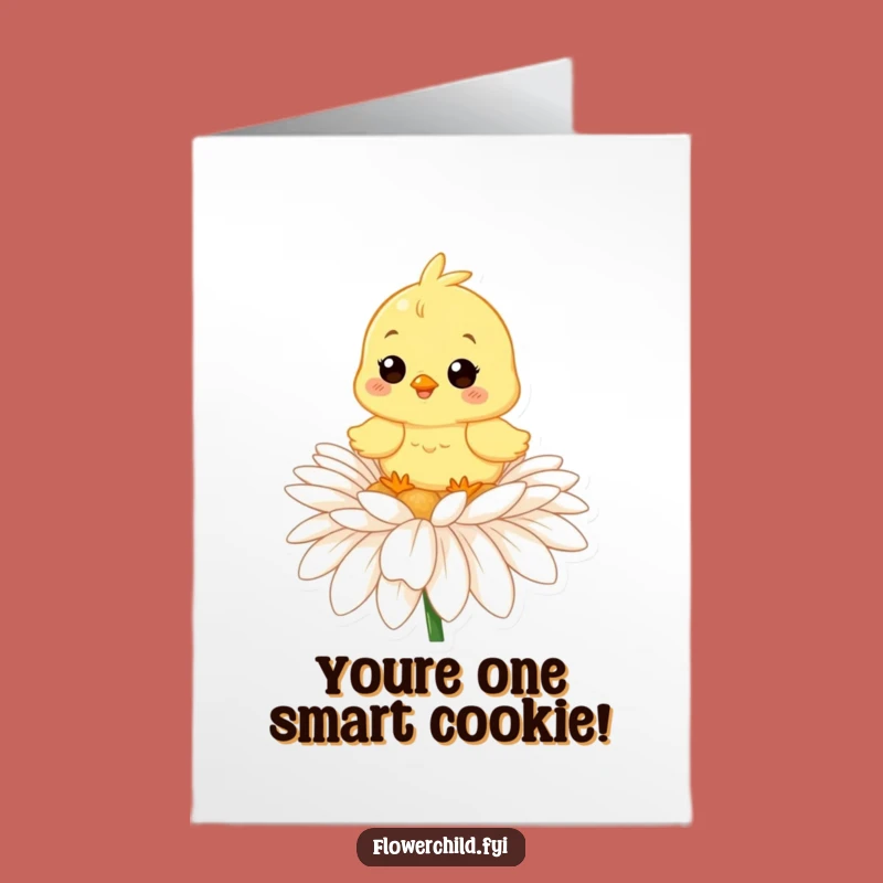 Free Printable Chick Congratulations Card: Daisy Cheer, Funny Downloadable Gift