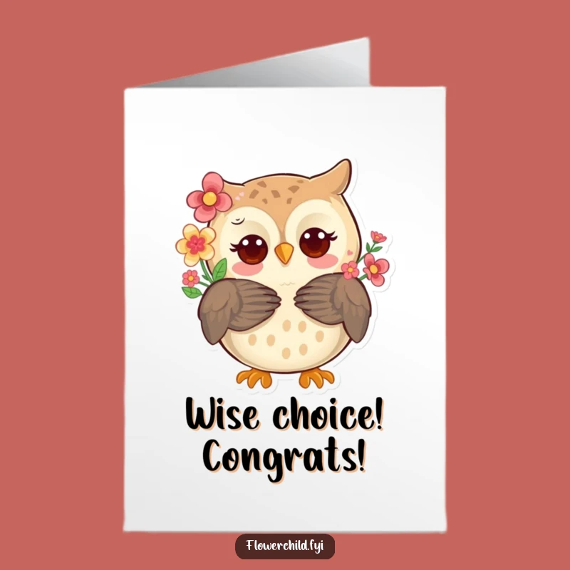 Gentle Free Printable Congrats Card: Hugging Owl's Blessing - Funny Downloadable Gift!