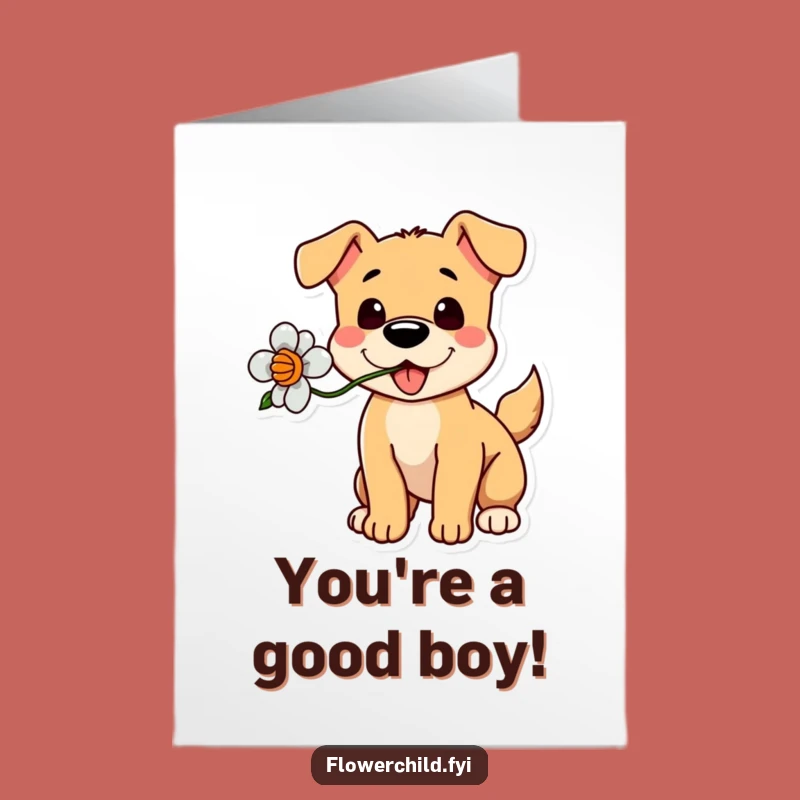 Dog Flower Free Printable Congrats Card - Celebratory DIY Downloadable Gift