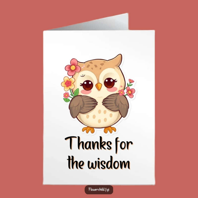 Loving Free Printable Thank You Card: Owl's Hugging Thanks - Funny Downloadable Gift!