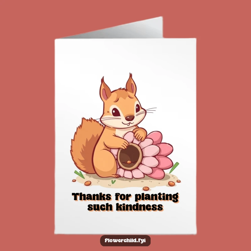 Free Printable Thank You Card: Squirrels Giant Seed Funny Downloadable Gift