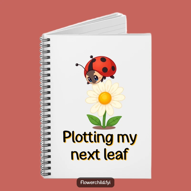 Funny Ladybug Notebook: Curious Thoughts on a Daisy, Perfect Funny Gift Journal