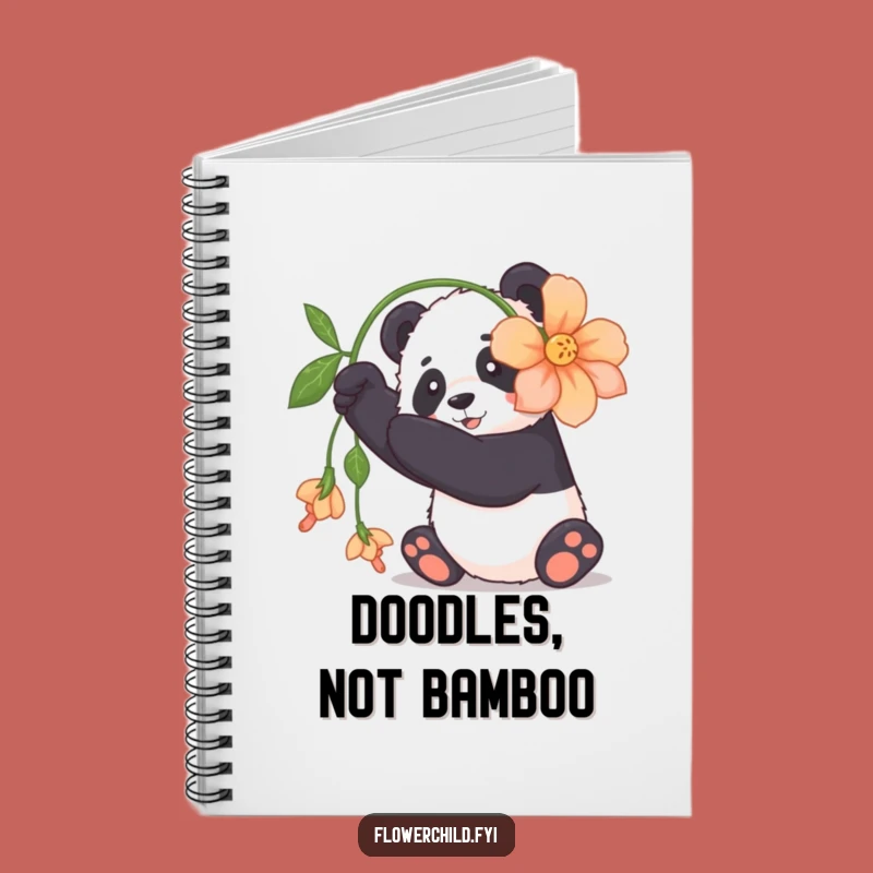 Funny Panda Notebook: Cute Cuddly Panda Flower Journal Gift