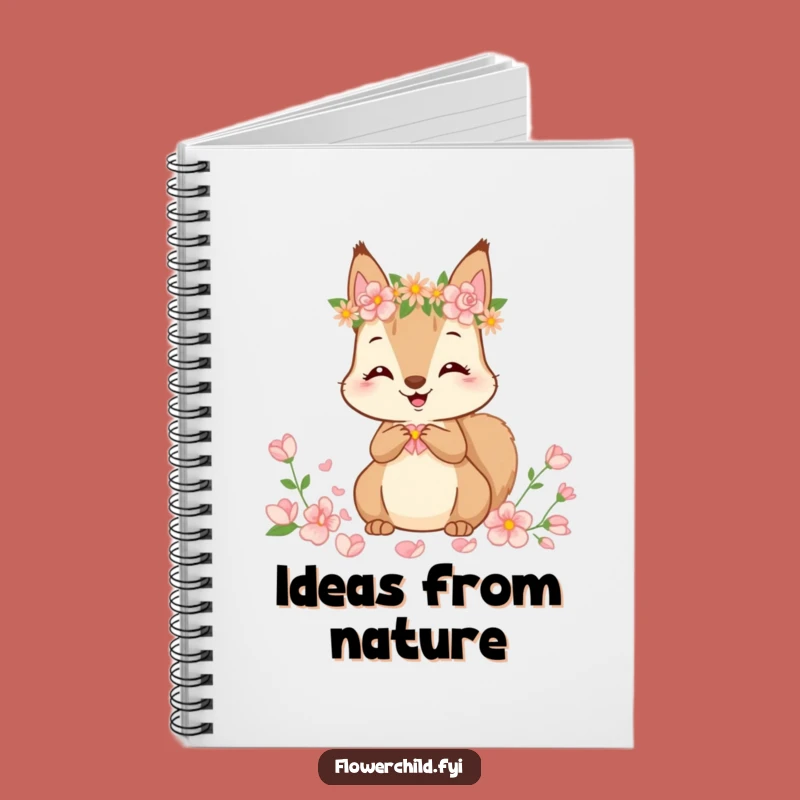 Funny Squirrel Flower Crown Notebook: Cute Petal Gathering Journal, Useful Funny Gift