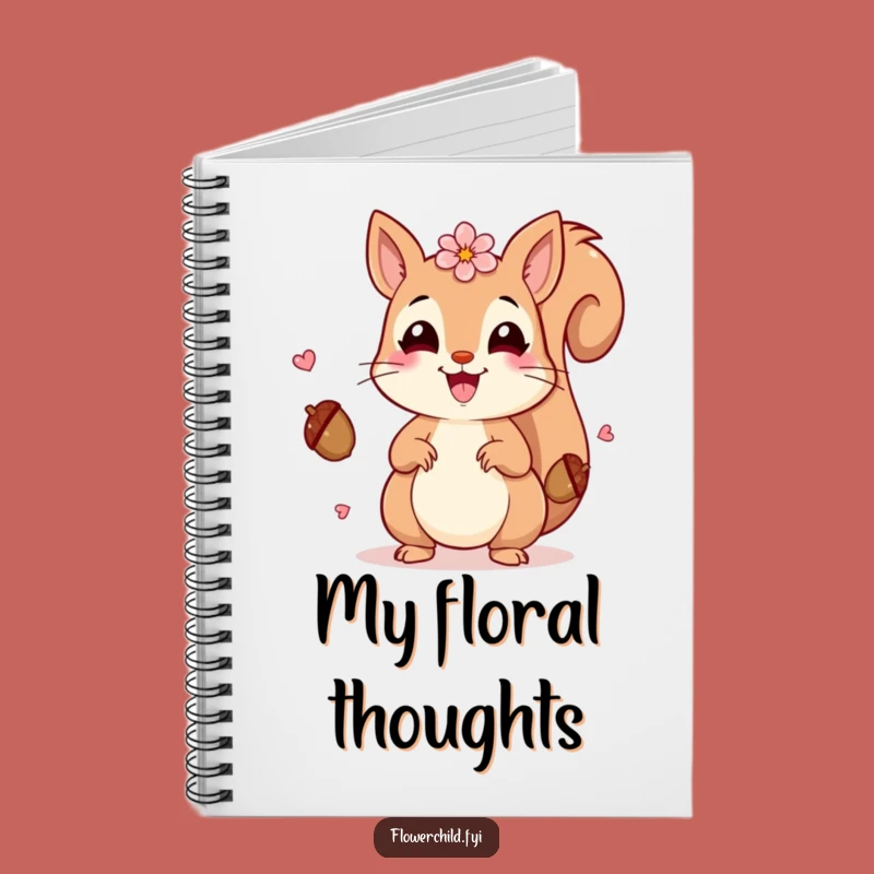 Funny Squirrel Petals Notebook: Jot Down Your Cheerful Thoughts