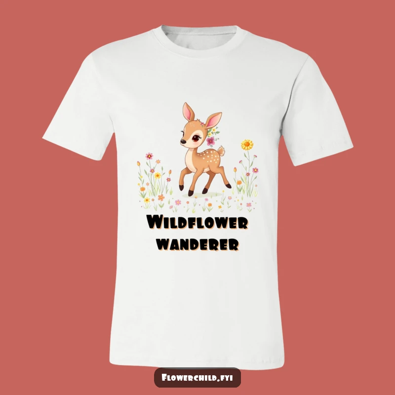 Funny Gentle Deer Wildflower Tee: Prance Through Life Gift