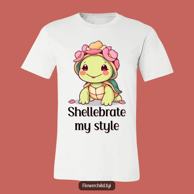 Funny Turtle Petal Shell T-Shirt: Wear Your Inner Peace, Great Funny Gift for Nature Lovers