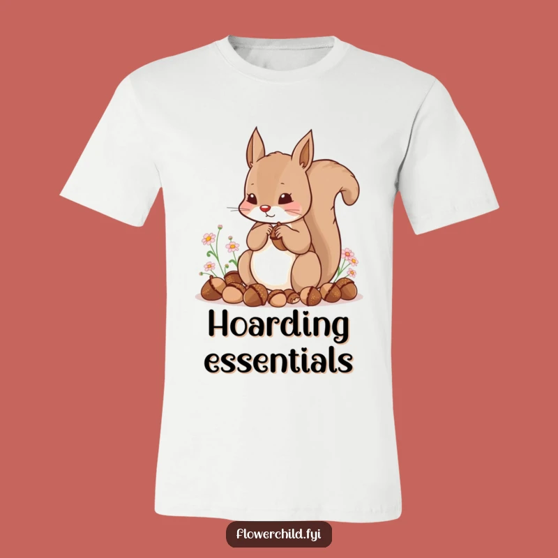 Funny Content Squirrel Shirt: Cute & Humorous Woodland Gift Idea