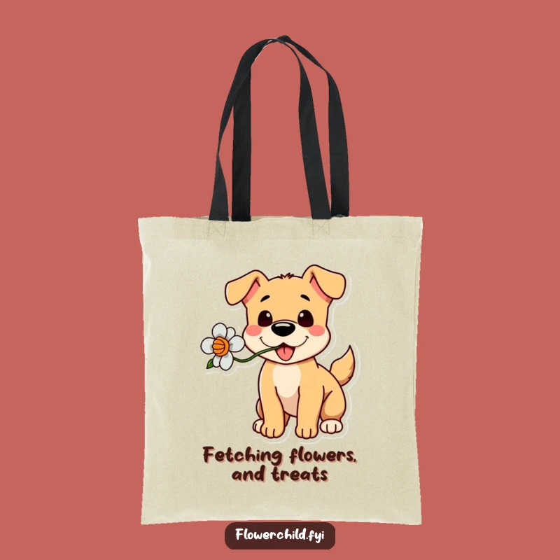 Funny Dog Flower Tote Bag - Stylish & Playful Accessory