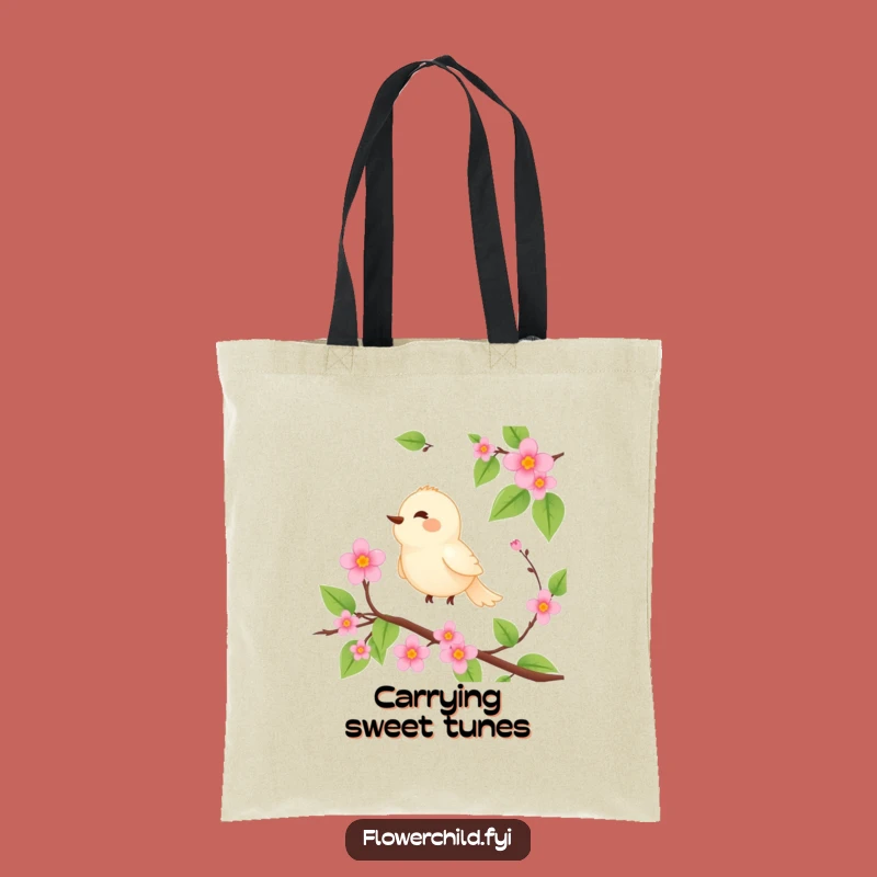 Funny Birdsong Tote Bag: Carry Serenity & Nature's Tune - A Chic Funny Gift!