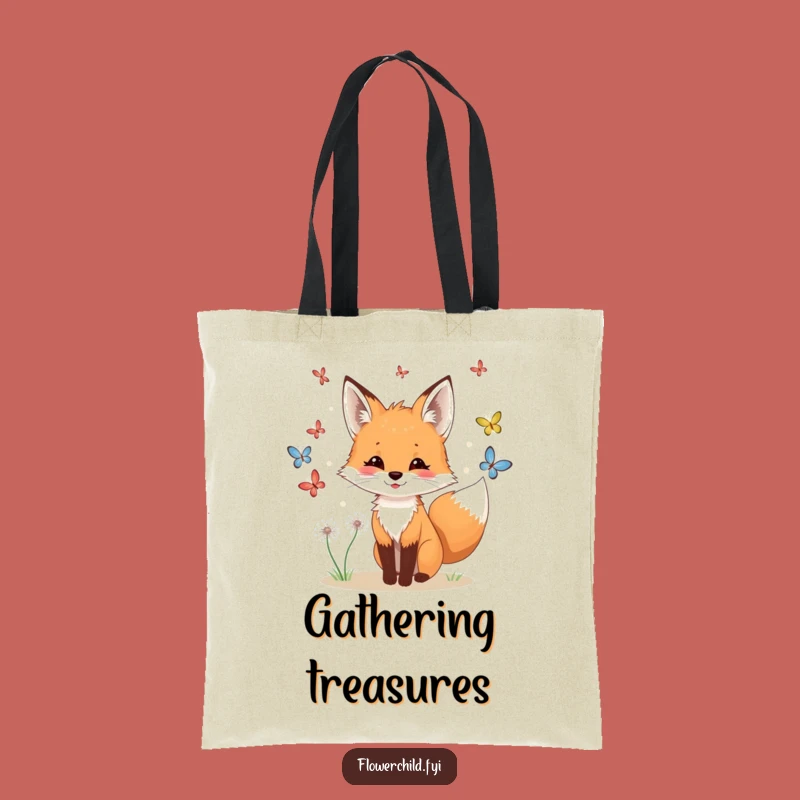 Funny Fox Meadow Tote Bag: Carry Your Adventures and Smiles